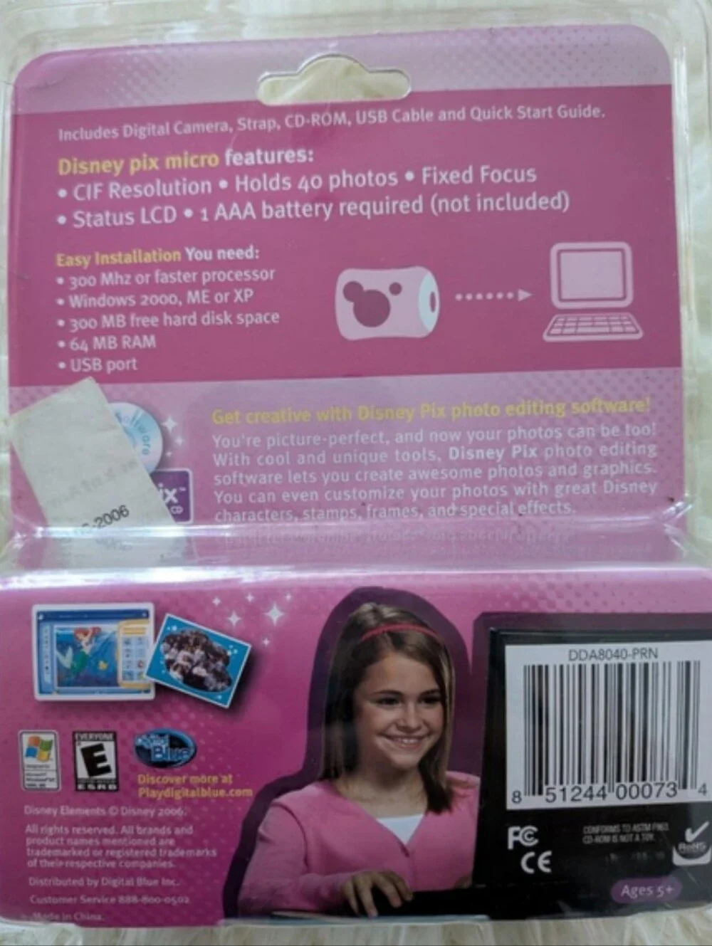 Disney Pink Kids MicrovDigital Camera - Disney Pix